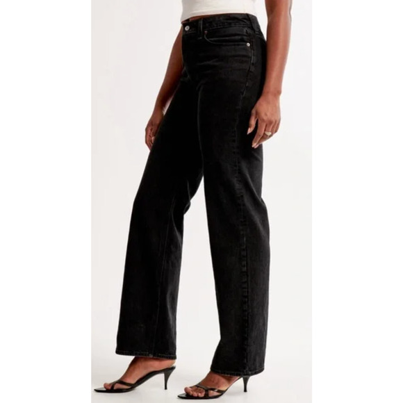 NWT Abercrombie 70s Vintage Flare Ultra High Rise Jeans Plus Size 24W Denim - Picture 5 of 7